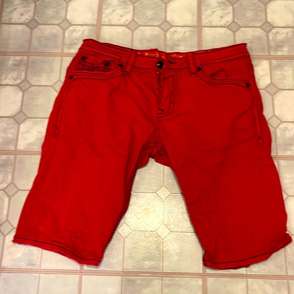 ROCK REVIVAL RED JEAN SHORTS